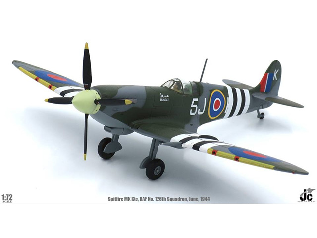 JCW 1/72 (ダイキャスト製) スピットファイア MK Ixc イギリス空軍 126sq ジョン・プラギス