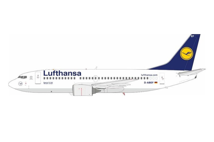 [予約]JFOX MODELS 1/200 (ダイキャスト製) 737-300 Lufthansa D-ABEF