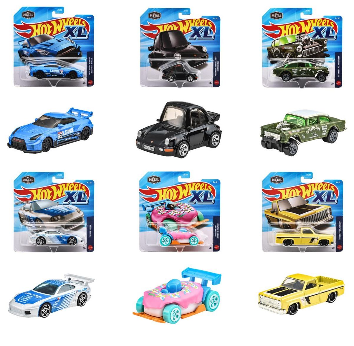 [予約]Hot Wheels 1/43 (ダイキャスト製) XL ベーシックカー アソート