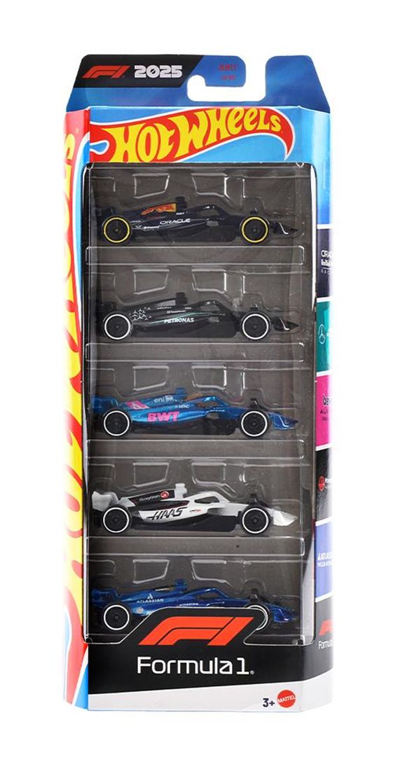 Hot Wheels 1/64 (ダイキャスト製) ベーシックカー F1 5カーパック