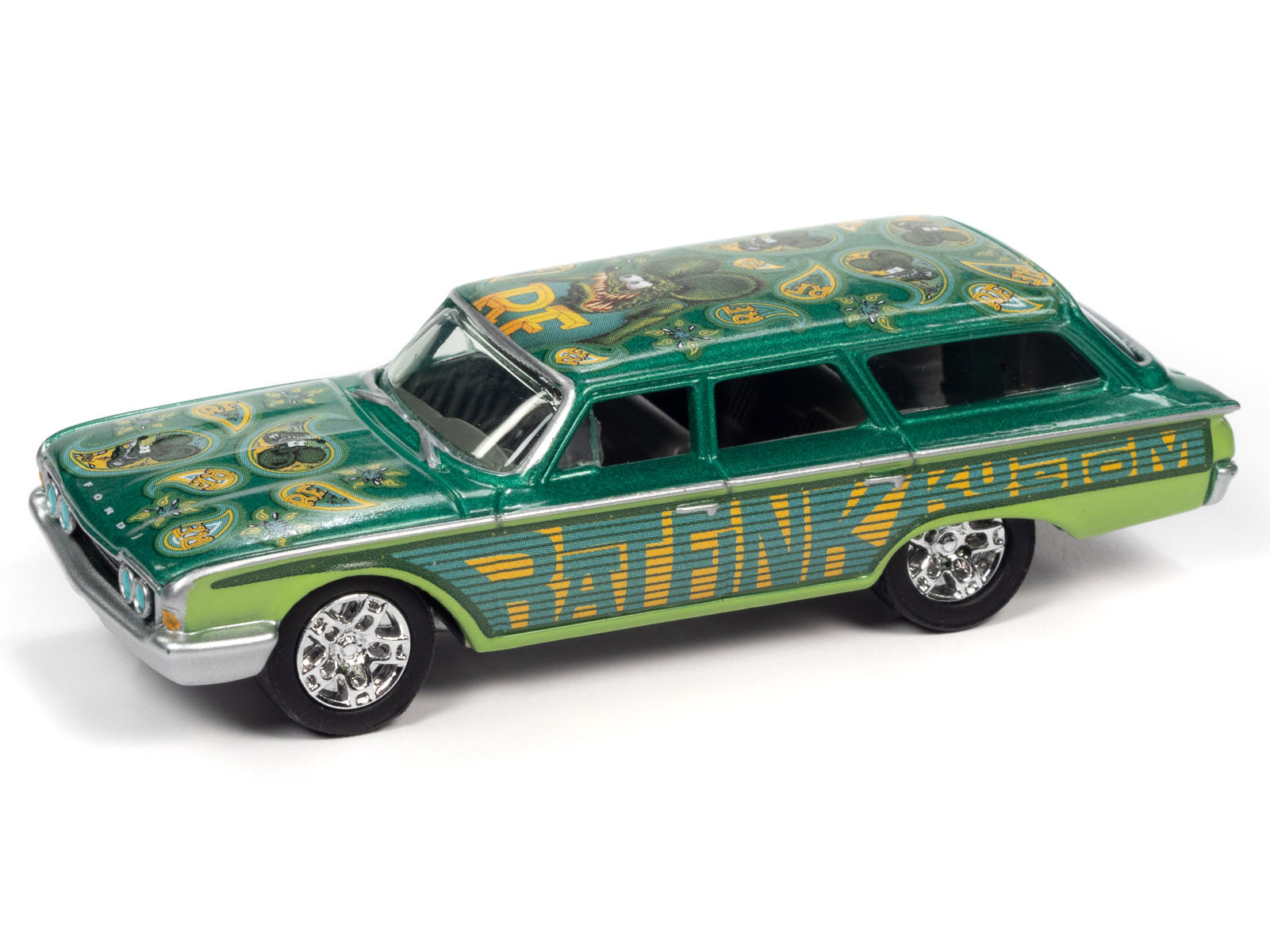 予約 Johnny Lightning ジョニーライトニング 1 64 1960 フォード カントリー スクワイア ダークグリーン ブルー Rat Fink ガリバー