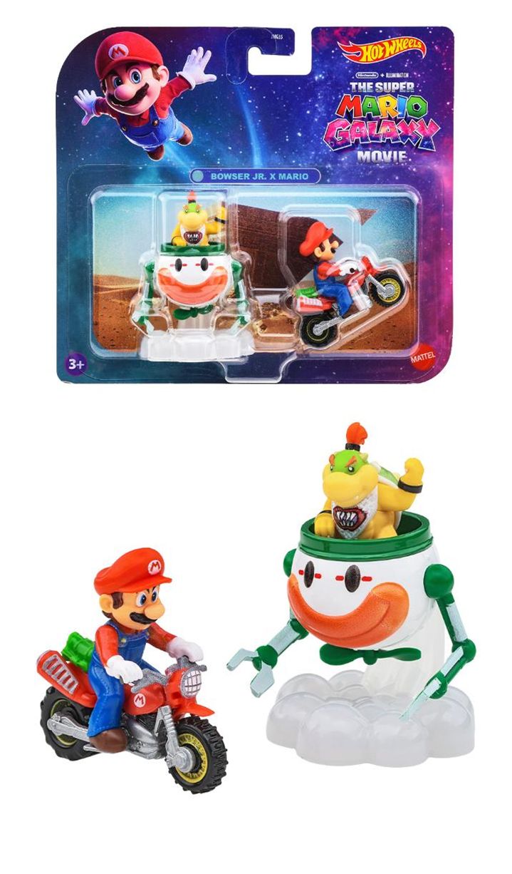 [予約]Hot Wheels 1/64 (ダイキャスト製) ザ・スーパーマリオギャラクシー・ムービー クッパJr. × マリオ