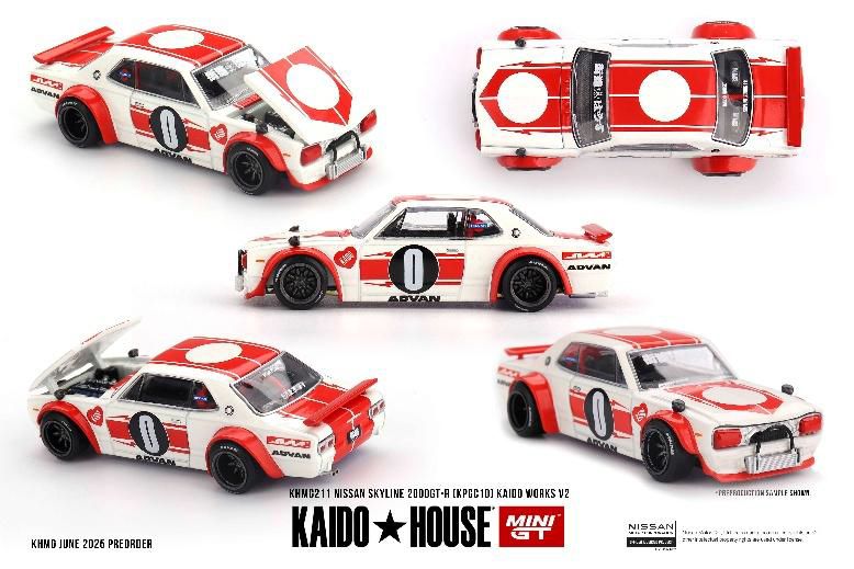 予約]MINI GT 1/64 (ダイキャスト製) Nissan スカイライン
