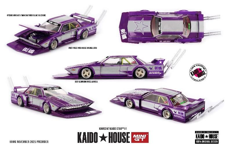 MINI GT 1/64 (ダイキャスト製) KAIDO STAR V1(右ハンドル)