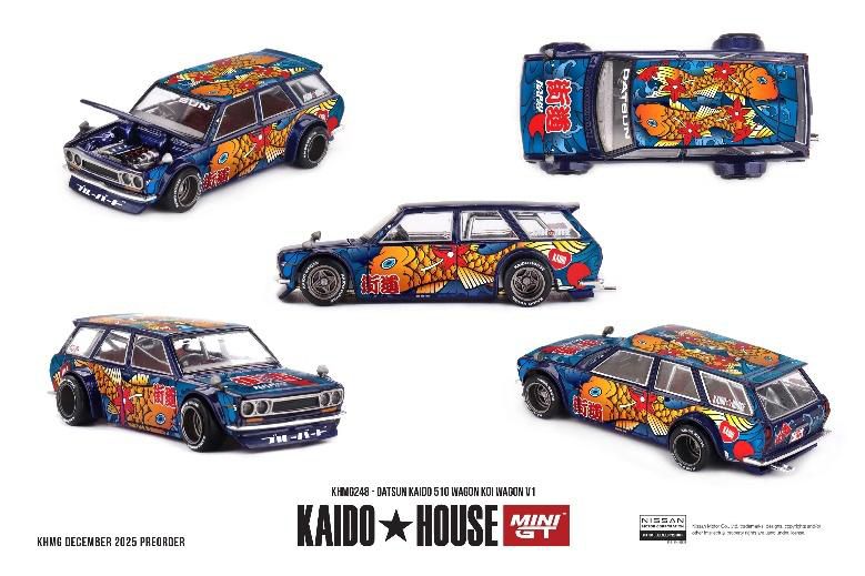 MINI GT 1/64 (ダイキャスト製) ダットサン KAIDO 510 ワゴン 鯉ワゴン