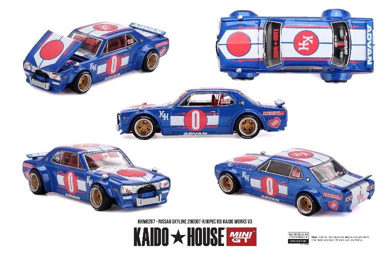 [予約]MINI GT 1/64 (ダイキャスト製) Nissan スカイライン 2000GT-R (KPGC10) Kaido Works V3(右ハンドル)