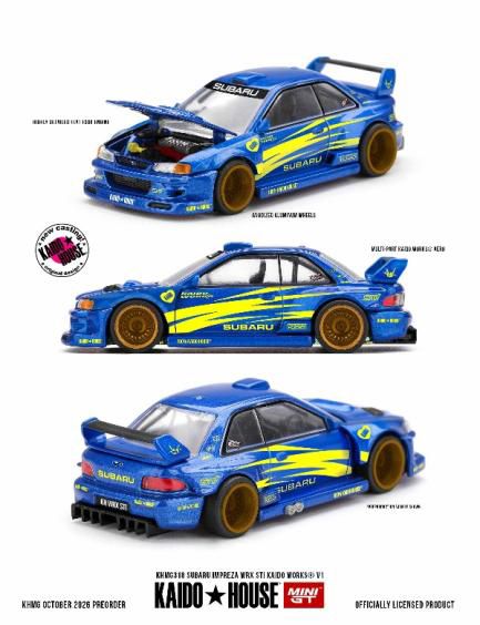 [予約]MINI GT 1/64 (ダイキャスト製) スバル インプレッサ WRX STI KAIDO WORKS V1(右ハンドル)