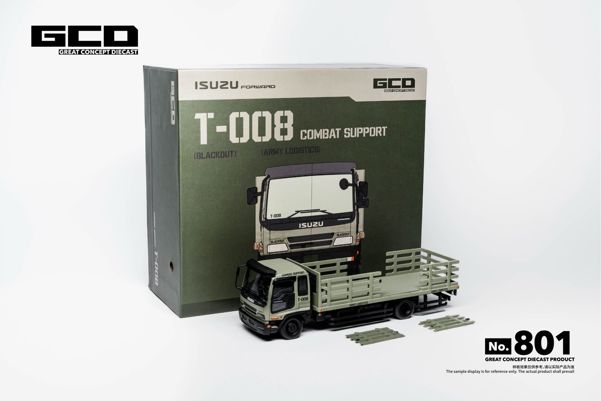 [予約]GREAT CONCEPT DIECAST 1/64 (ダイキャスト製) いすゞ フォワード 2002 (Fence Truck) フロステッドグリーン
