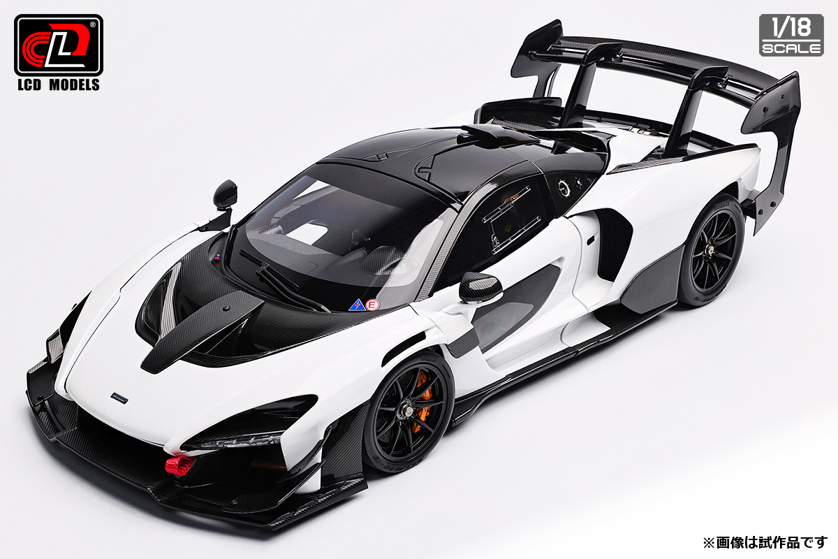 [予約]LCD MODELS 1/18 (ダイキャスト製) マクラーレン Senna GTR レッド & ホワイト