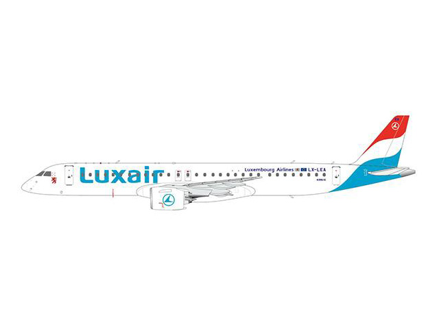 [予約]JC WINGS 1/200 (ダイキャスト製) ERJ-190-400STD Luxair Embraer LX-LEA 