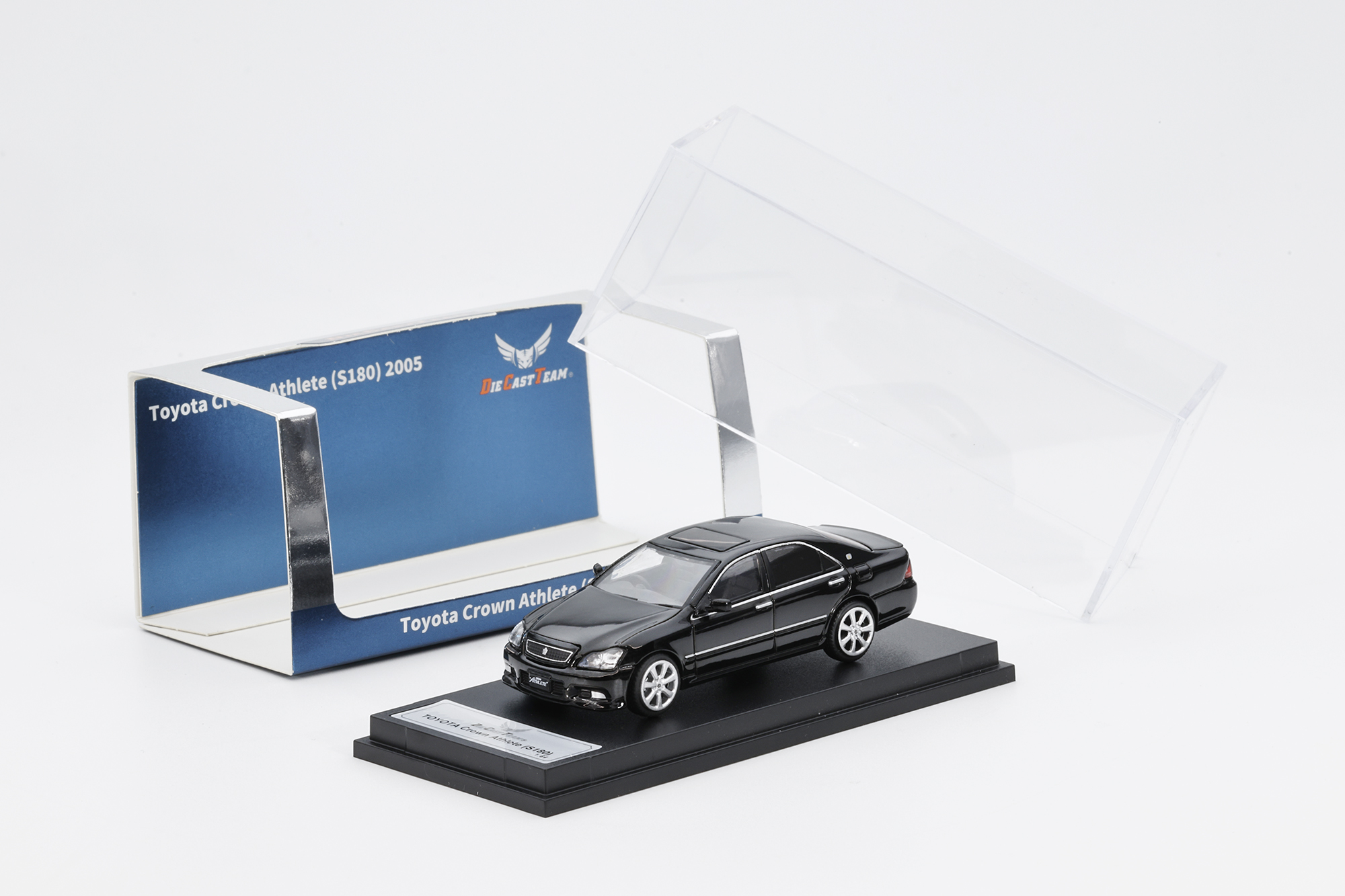 ダイキャストチーム 1/64 (ダイキャスト製) Toyota Crown Athlete(S180) 2005 (RHD) ブラック