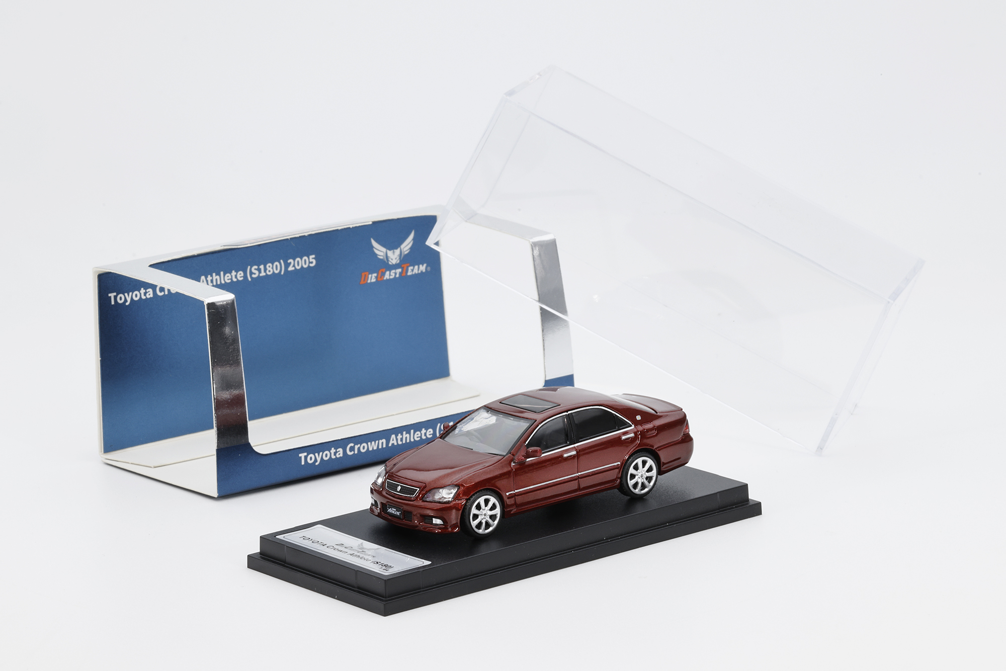 ダイキャストチーム 1/64 (ダイキャスト製) Toyota Crown Athlete(S180) 2005 (RHD) レッド
