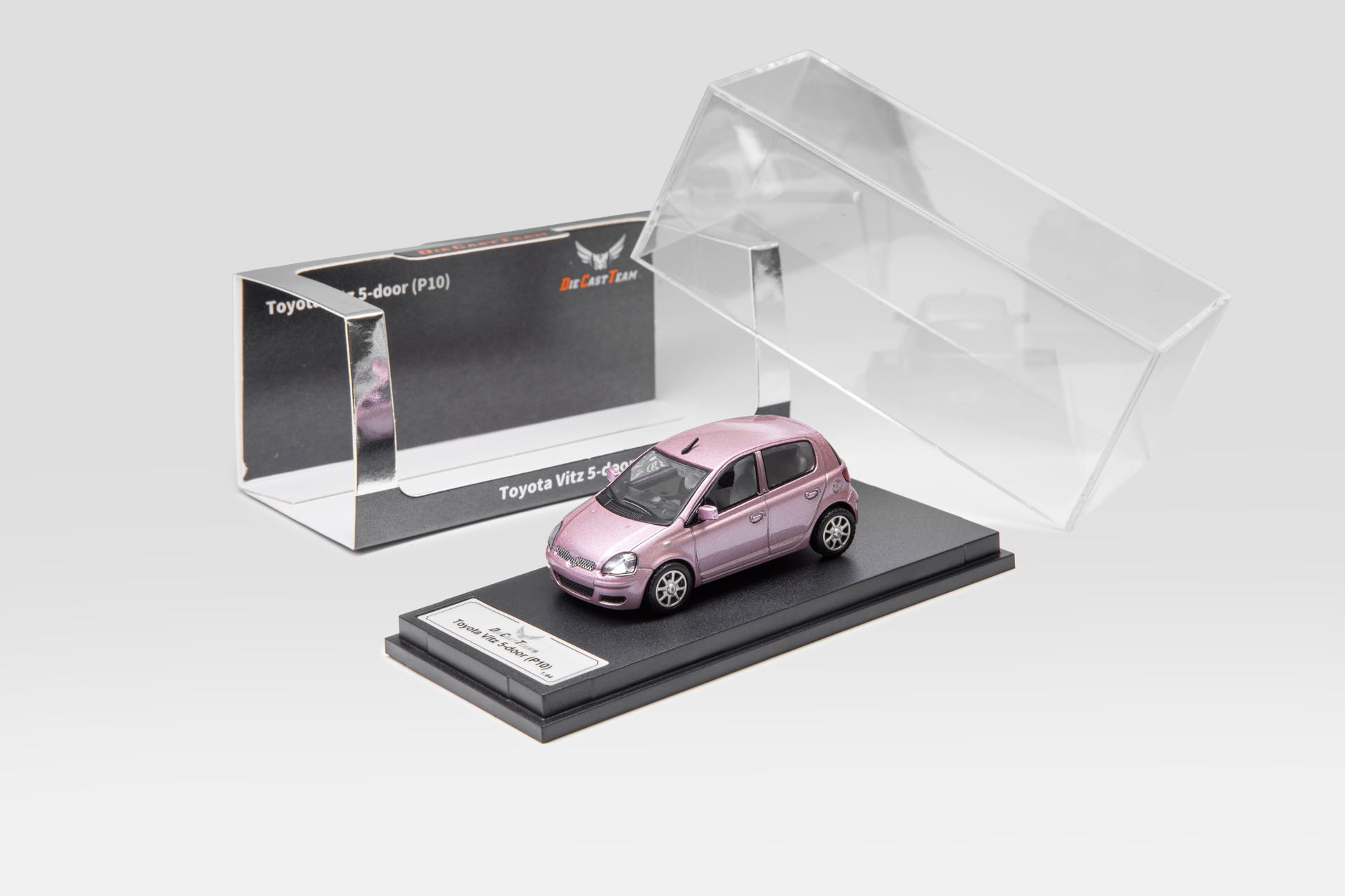 [予約]ダイキャストチーム 1/64 (ダイキャスト製) Toyota Vitz 5-ドア (P10) (LHD) ピンク
