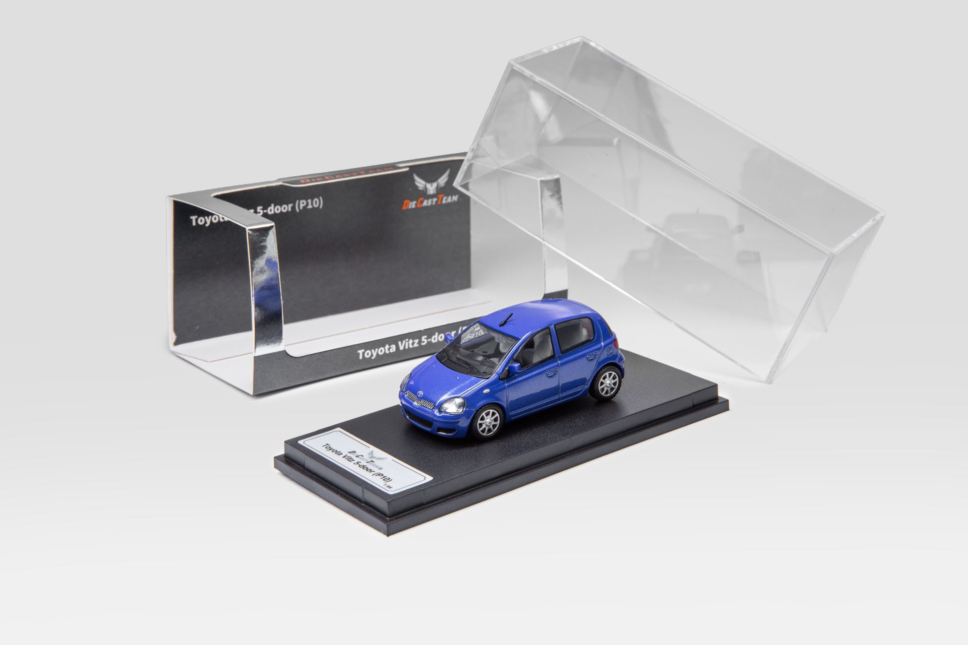 [予約]ダイキャストチーム 1/64 (ダイキャスト製) Toyota Vitz 5-ドア (P10) (LHD) ブルー