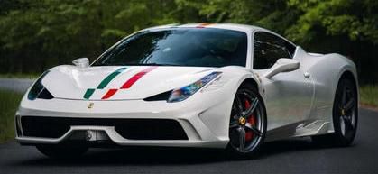 [予約]LOOKSMART(ルックスマート) 1/12 (レジン製) Ferrari 458 Speciale - Bianco Fuji with Italian Tricolore Livery