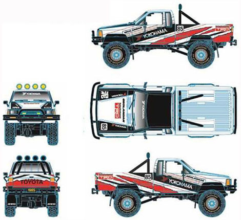 [予約]M2 Machines 1/64 (ダイキャスト製) 北米限定 1985 トヨタ 4x4 トラック Yokohama Geolandar ※並行輸入