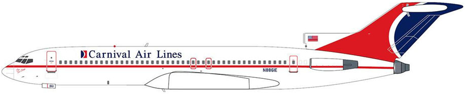 【飛行機　727】ダイキャスト V1:400 1/400 (ダイキャスト製) 1/400 (ダイキャスト製) ボーイング