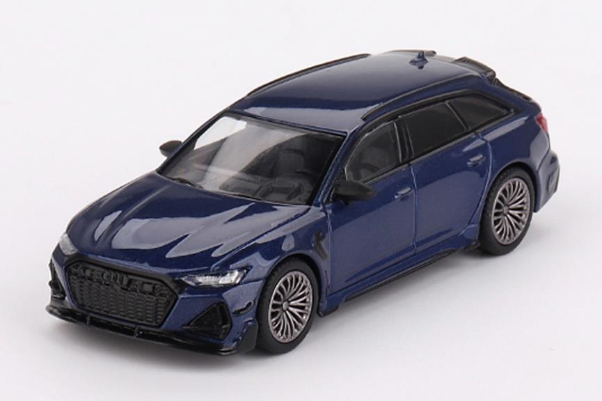 MINI GT 1/64 アウディ ABT RS6-R ナバーラブルーメタリック (左 