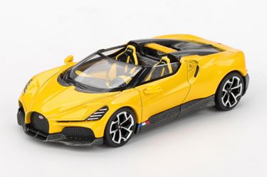 [予約]MINI GT 1/64 (ダイキャスト製) 1/64 ブガッティ W16 ミストラル イエロー(左ハンドル) ※ブリスタータイプ
