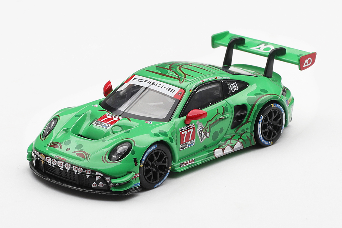 [予約]MINI GT 1/64 (ダイキャスト製) ポルシェ 911 GT3 R (992) IMSA セブリング12時間 2025 優勝車 #77 AO Racing(左ハンドル) ※ブリスタータイプ