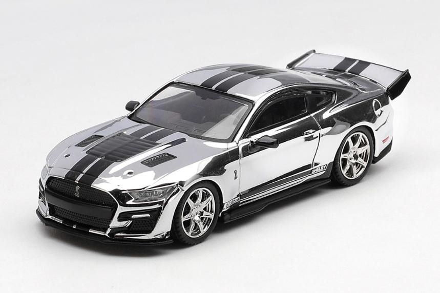 [予約]MINI GT 1/64 (ダイキャスト製) シェルビー GT500 ドラゴンスネーク コンセプト クロムシルバー (左ハンドル) ※ブリスタータイプ