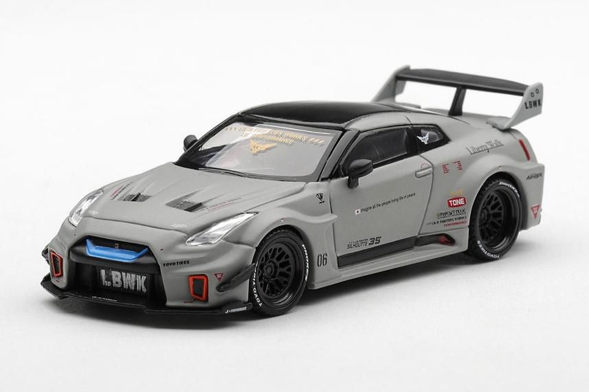 [予約]MINI GT 1/64 (ダイキャスト製) LB-Silhouette WORKS GT Nissan 35GT-RR バージョン1 マットグレー(右ハンドル)