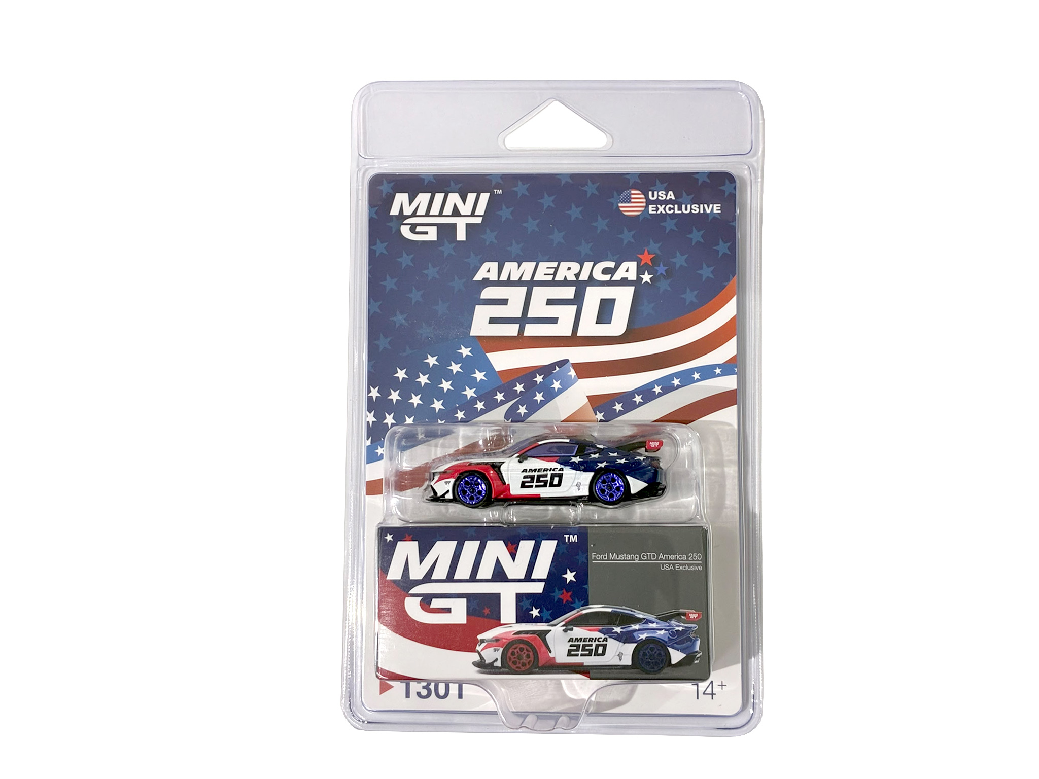 【ポイント交換用 7,260pt】MINI GT 1/64 (ダイキャスト製) フォード マスタング GTD アメリカ建国250周年(左ハンドル) 北米限定 ※ブリスタータイプ