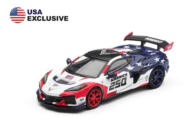 [予約]MINI GT 1/64 (ダイキャスト製) シボレー コルベット ZR1 アメリカ建国250周年(左ハンドル) 北米限定 ※ブリスタータイプ