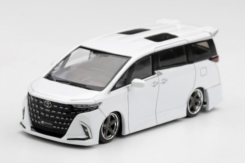 [予約]MINI GT 1/64 (ダイキャスト製) Toyota アルファード 40 KUHL ホワイト(右ハンドル)