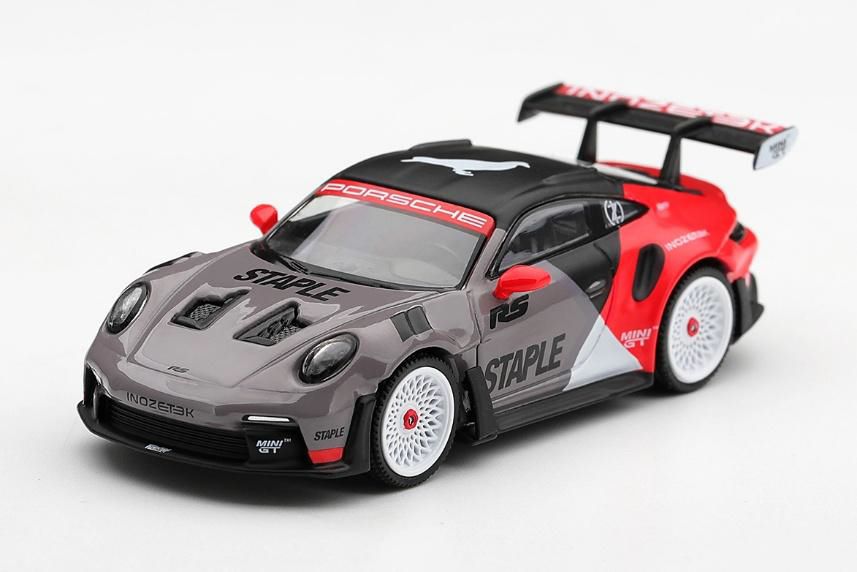 [予約]MINI GT 1/64 (ダイキャスト製) ポルシェ 911 GT3 RS ステイプル x イノゼテック(左ハンドル)