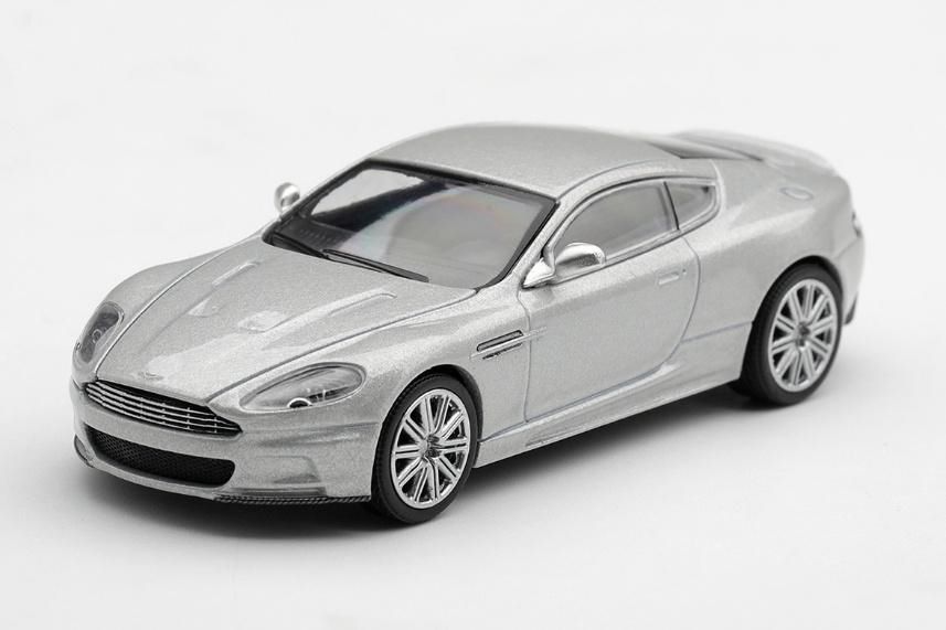 [予約]MINI GT 1/64 (ダイキャスト製) アストンマーチン DBS 2008 ライトニングシルバー(左ハンドル) ※ブリスタータイプ