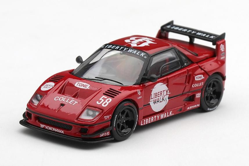 [予約]MINI GT 1/64 (ダイキャスト製) マツダ AZ-1 リバティーウォーク LB40 LB-Hinomaru レッド(右ハンドル)