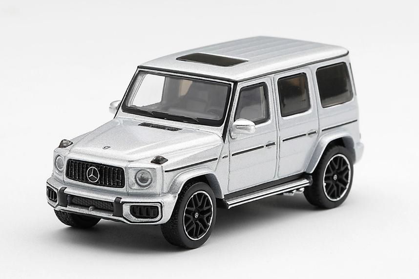 [予約]MINI GT 1/64 (ダイキャスト製) メルセデス AMG G 63 シルバーメタリック(左ハンドル)