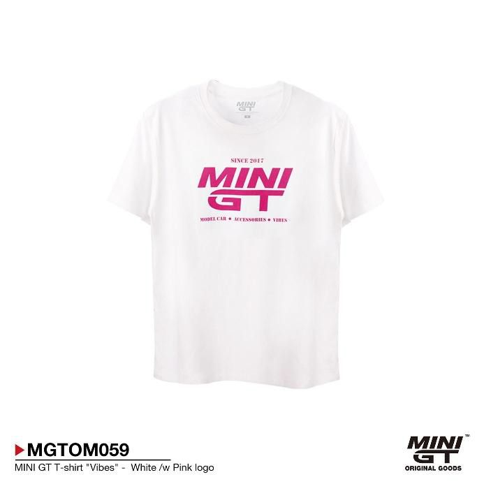 [予約]MINI GT Vibes ホワイト w/ ピンクロゴ Tシャツ(レディースサイズ)