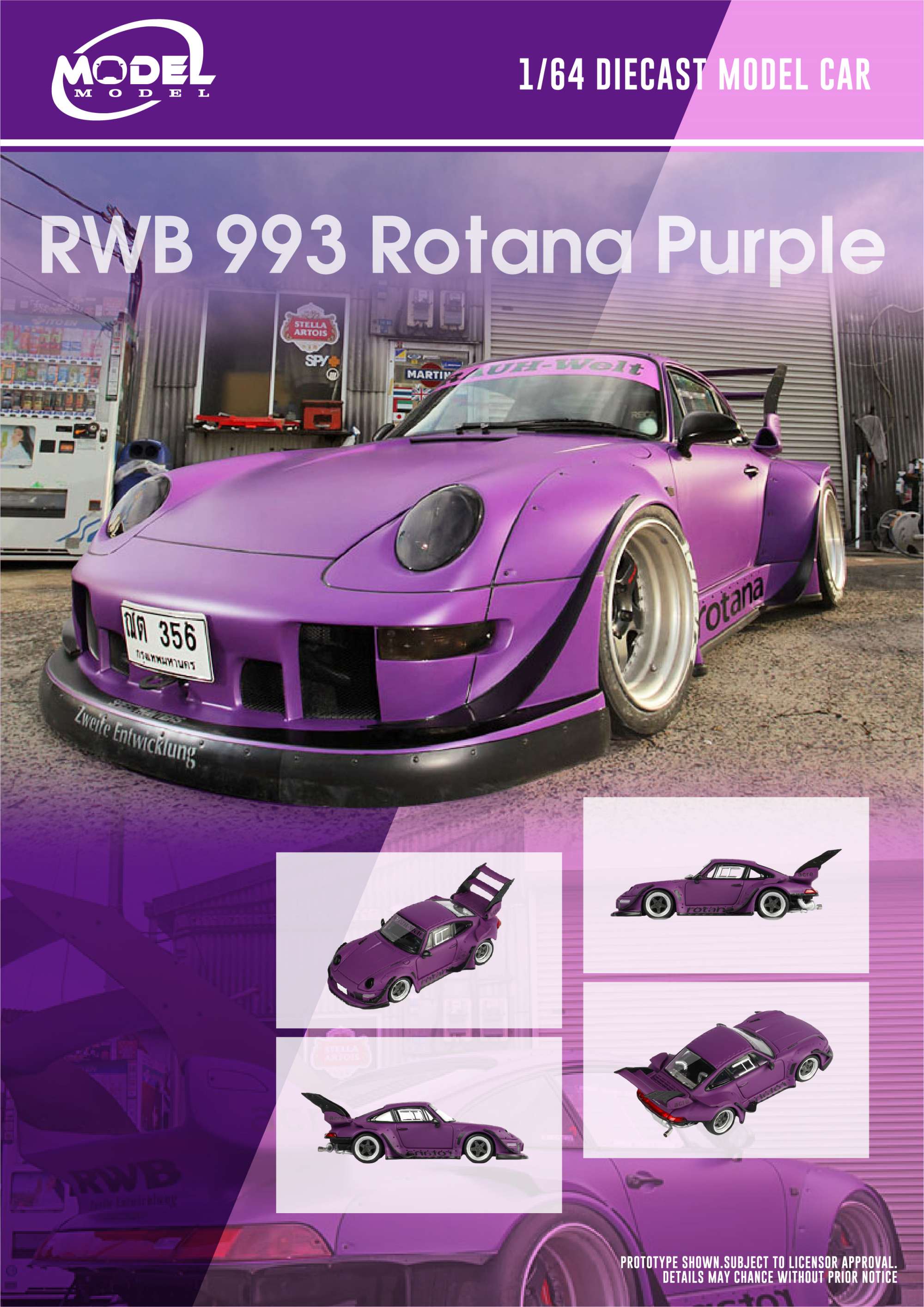 予約]MODEL MODEL 1/64 (ダイキャスト製) RWB 993 Rotana