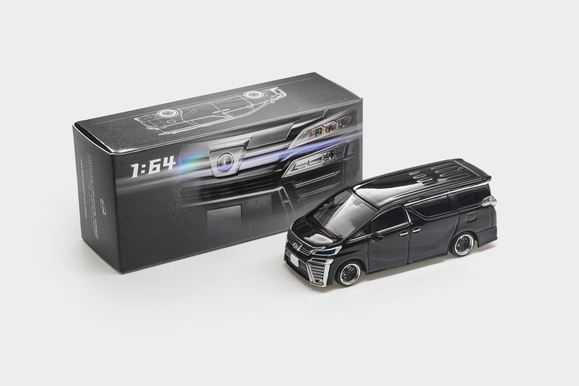 [予約]MODEL MODEL 1/64 (ダイキャスト製) トヨタ ヴェルファイア カスタムバージョン ブラック