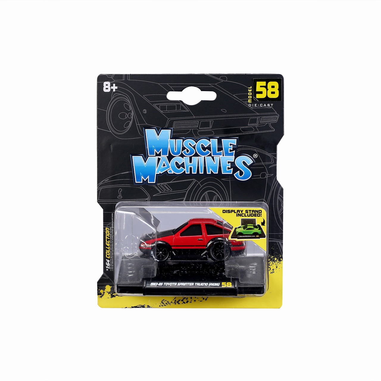 [予約]Maisto(マイスト) 1/64 (ダイキャスト製) MM トヨタ スプリンタートレノ(AE86) レッド／ブラック
