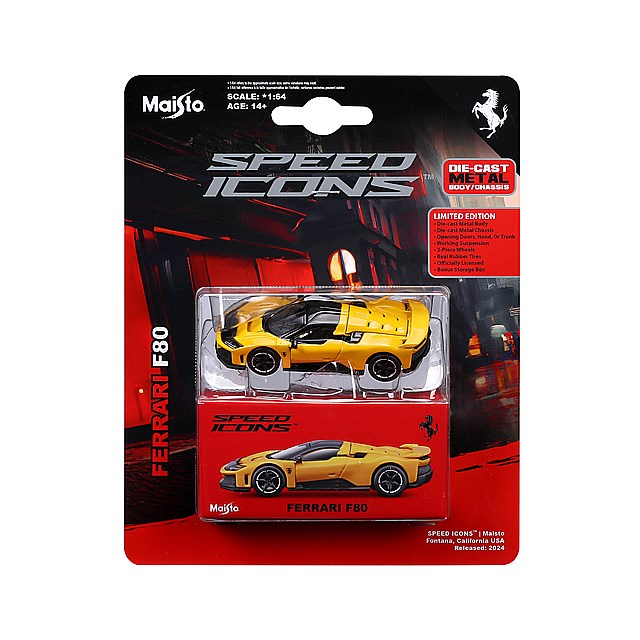 Maisto(マイスト) 1/64 (ダイキャスト製) SI フェラーリ F80 イエロー