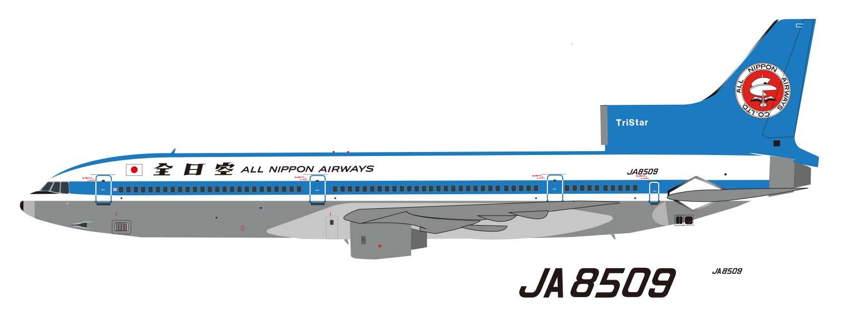 全日空商事 1/100 (ポリウレタン樹脂製) L-1011 JA8509A モヒカン
