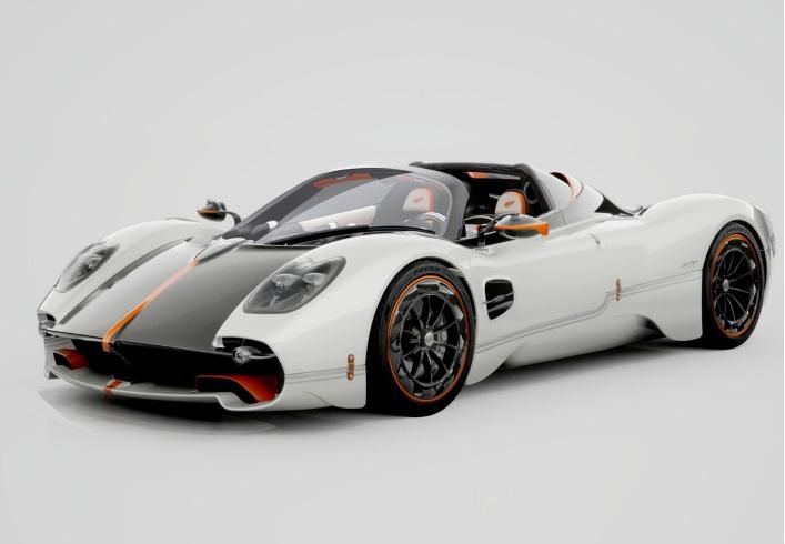[予約]BBR MODELS 1/18 (レジン製) Pagani Utopia Roadster Bianco Benny gloss - open roof ※ケース付