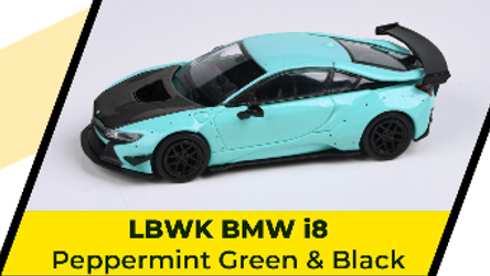 PARA64 1/64 リバティーウォーク BMW i8  ペパーミントグリーン/ブラック ※左ハンドル