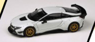 PARA64 1/64  リバティウォーク BMW i8 ホワイト/ゴールドホイール LHD