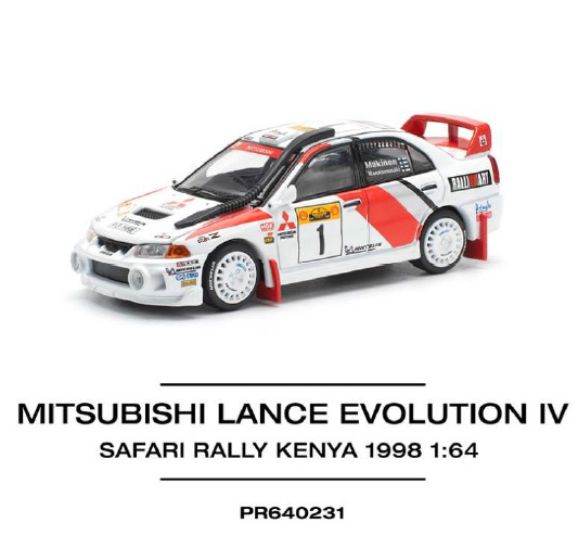 POP RACE 1/64 (ダイキャスト製) 三菱 ランサーエボリューションIV