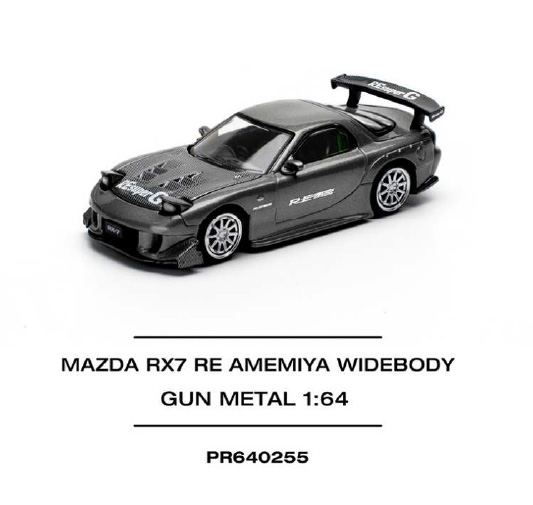 POP RACE 1/64 (ダイキャスト製) マツダ RX7 Re:雨宮 ガンメタル