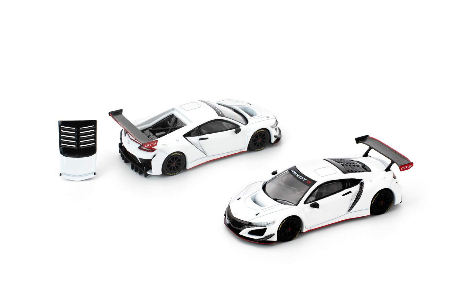 POP RACE 1/64 (ダイキャスト製) ホンダ NSX GT3 EVO22 - ホワイト
