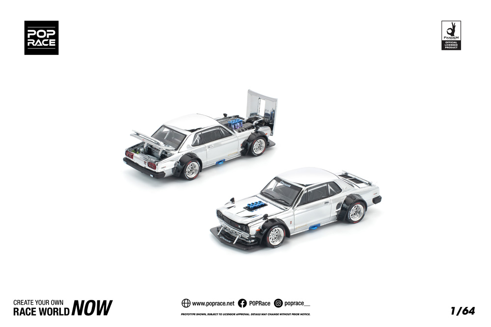 POPRACE 日産スカイライン GT-R V8 ドリフト シルバー POPRACE 日産スカイライン GT-R V8 ドリフト シルバー POPRACE