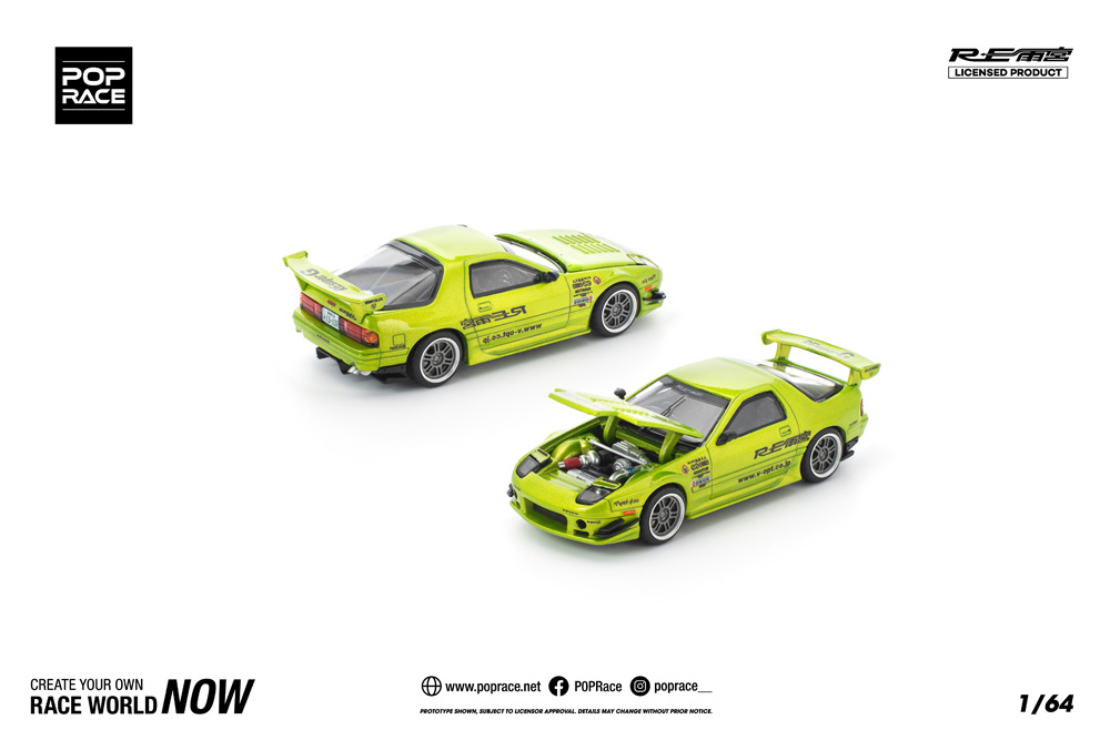 1/64 POP RACE ポップレース　RX-7　精密ミニカー POP RACE x Enigma 1/64 MAZDA RX-7 (FD35) WIDEBODY METALIC