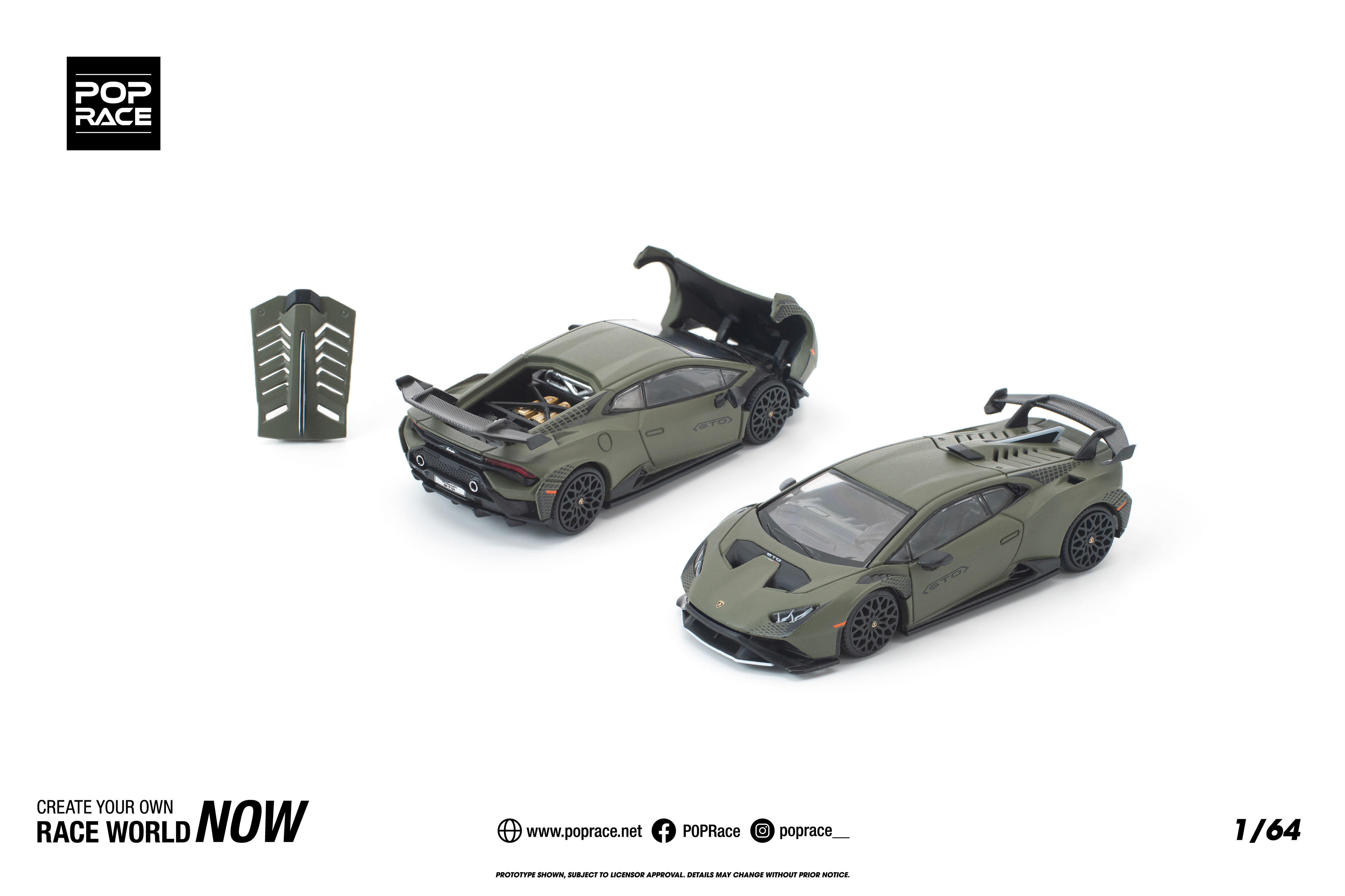 POP RACE 1/64 (ダイキャスト製) ランボルギーニ ウラカン STO