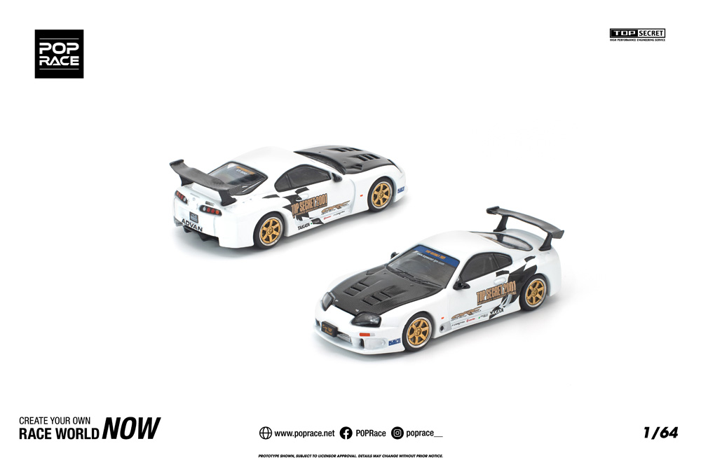 POP RACE 1/64 (ダイキャスト製) トップシークレット GT300 スープラ