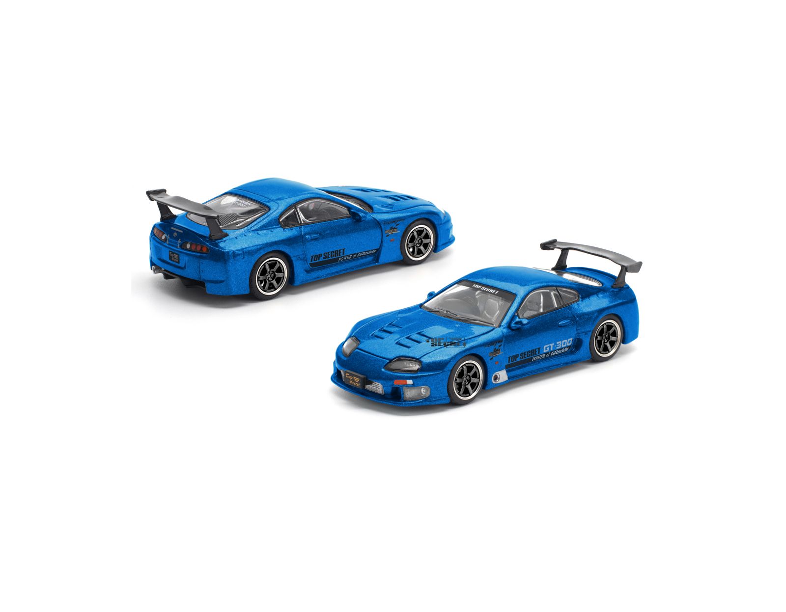 [予約]POP RACE x Enigma 1/64 (ダイキャスト製) トップシークレット スープラ GT300（A80）ブルー
